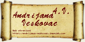 Andrijana Veškovac vizit kartica